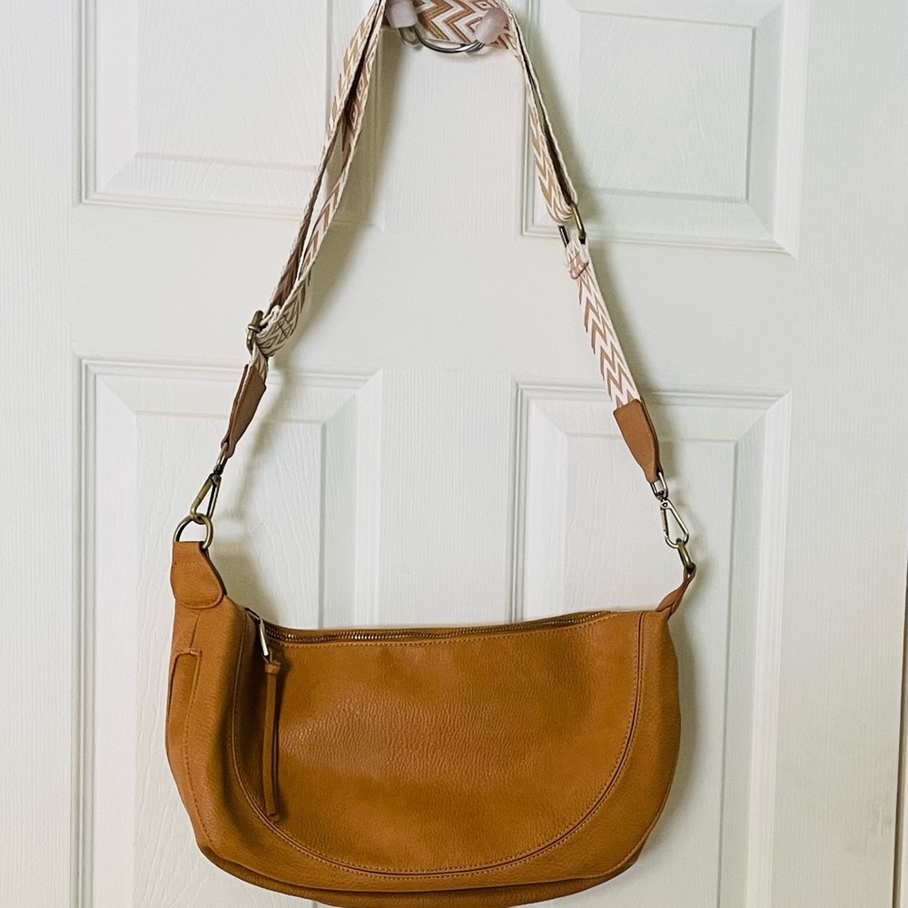 Anthropologie Urban Originals Camel colored Mini Luna Bag with 2 straps